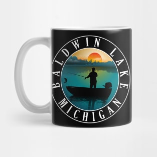 Baldwin Lake Fishing Michigan Sunset Mug